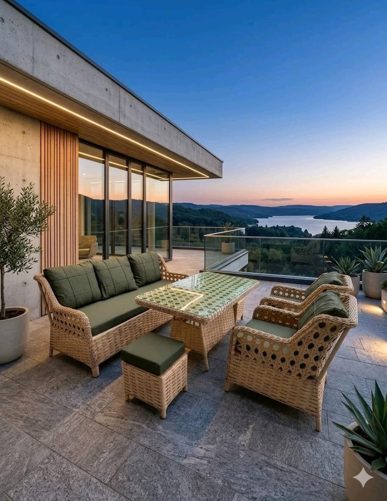 rattan koltuk takımı, bahçe balkon mobilyasi - 5