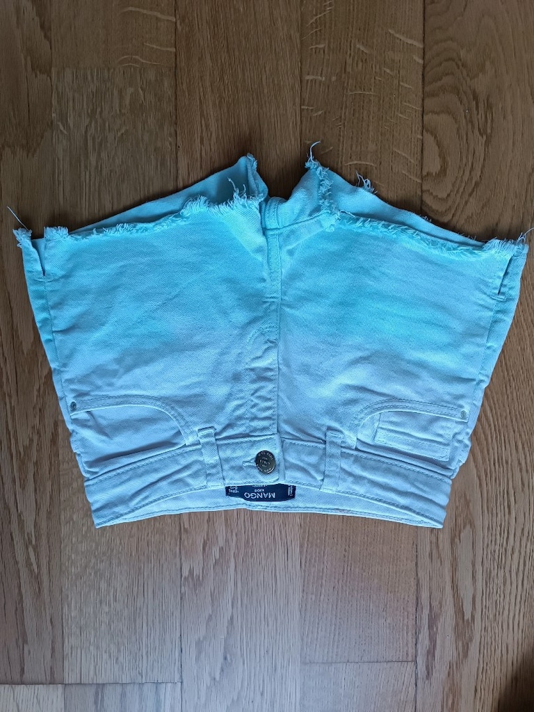 9-10 yaş,MANGO, KIZ ÇOCUK Likralı kot şort - 8