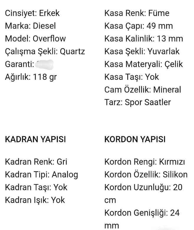 Diesel 4481 49 mm erkek saat - 8