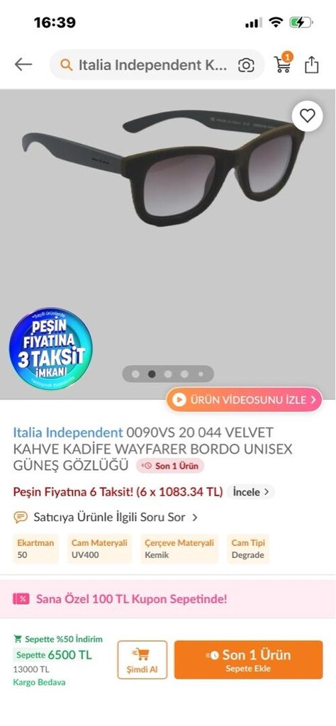 Italia Independent Güneş Gözlüğü - 5