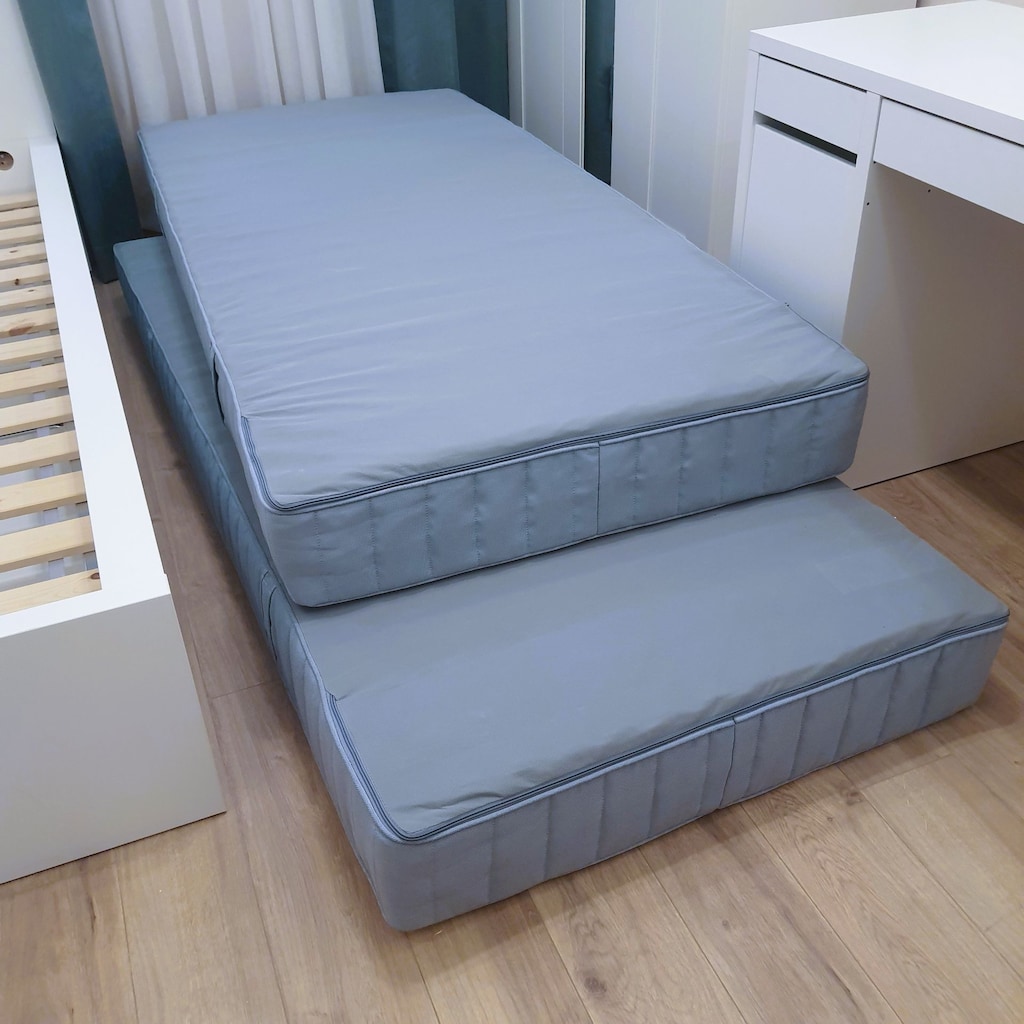 IKEA VESTERÖY TEK KİŞİLİK SERT YATAK AÇIK MAVİ 90x200 CM 2 ADET - 8