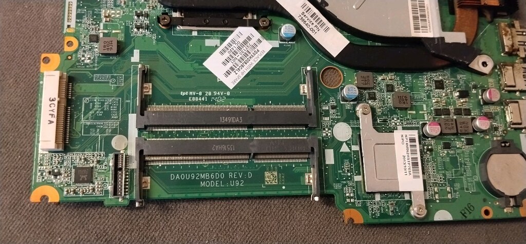 Hp anakart amd A10, da0u92mb6d0 rev d - 2