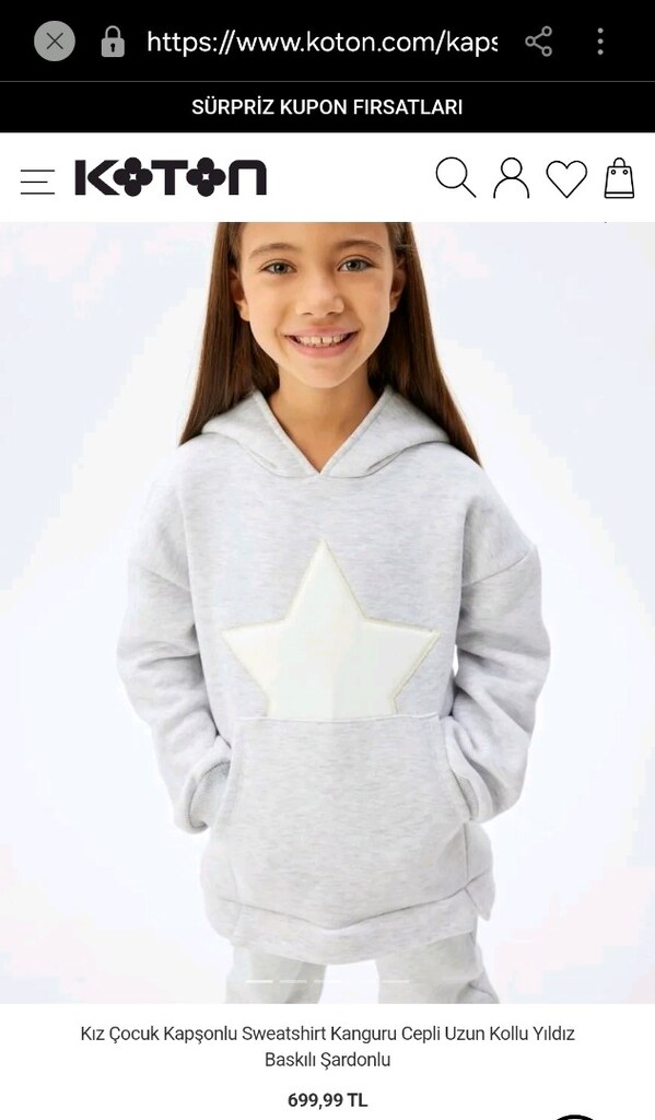 KOTON Kiz çocuğu sweatshirt