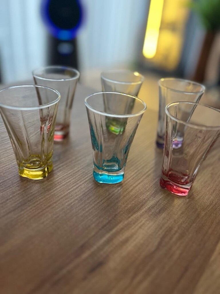 renkli tabanlı bardaklar lav serisi - 11