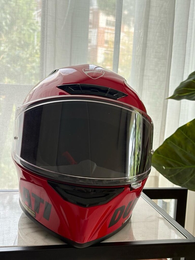 Ducati - SUOMY Kırmızı Motosiklet kask M - 4