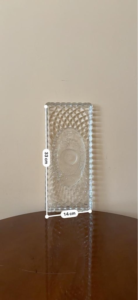 Vintage Cam / Kristal Kesme Desen 3'lü Sunum ve Servis Seti - 2