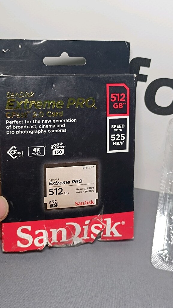 SANDİSK 512GB CFAST 2.0 HAFIZA KARTI 450MM YAZMA - 3