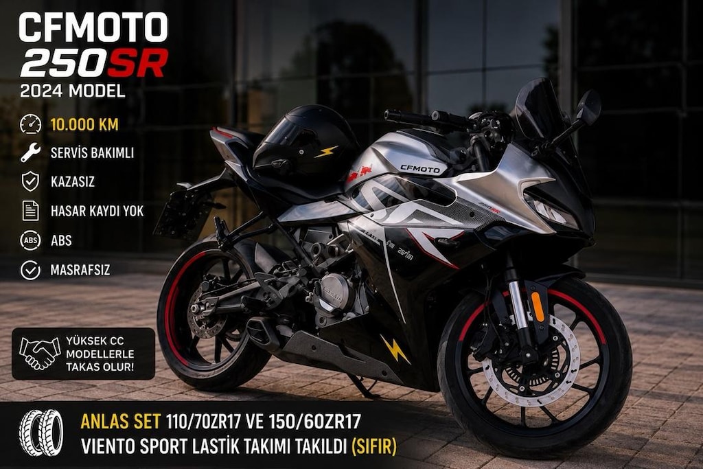 CFMOTO 250SR 2024 / 10.**** KM / SERVİS BAKIMLI /HATASIZ