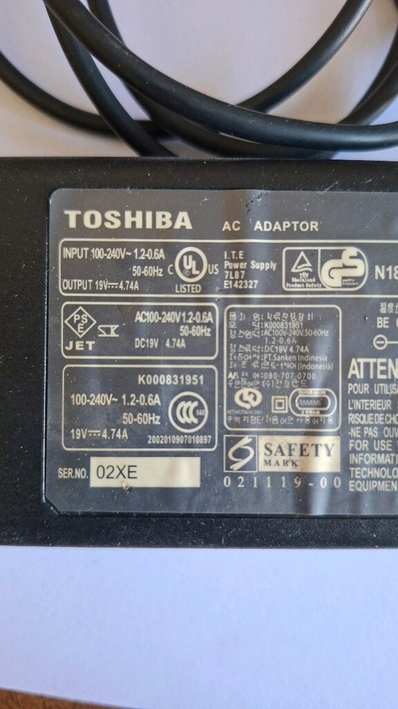 Orjinal Toshiba 19v - 4.74a Notebook Adaptör - 6