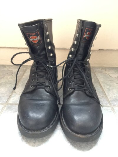 Harley Davidson Bot Erkek 44 Numara Siyah Bağcıklı