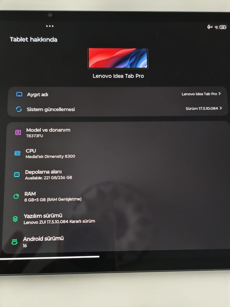 144 HZ 3K EKRAN - 12.7 İNÇ - 8GB RAM - 256GB HAFIZA - DİMENSİTY 8300 - 2
