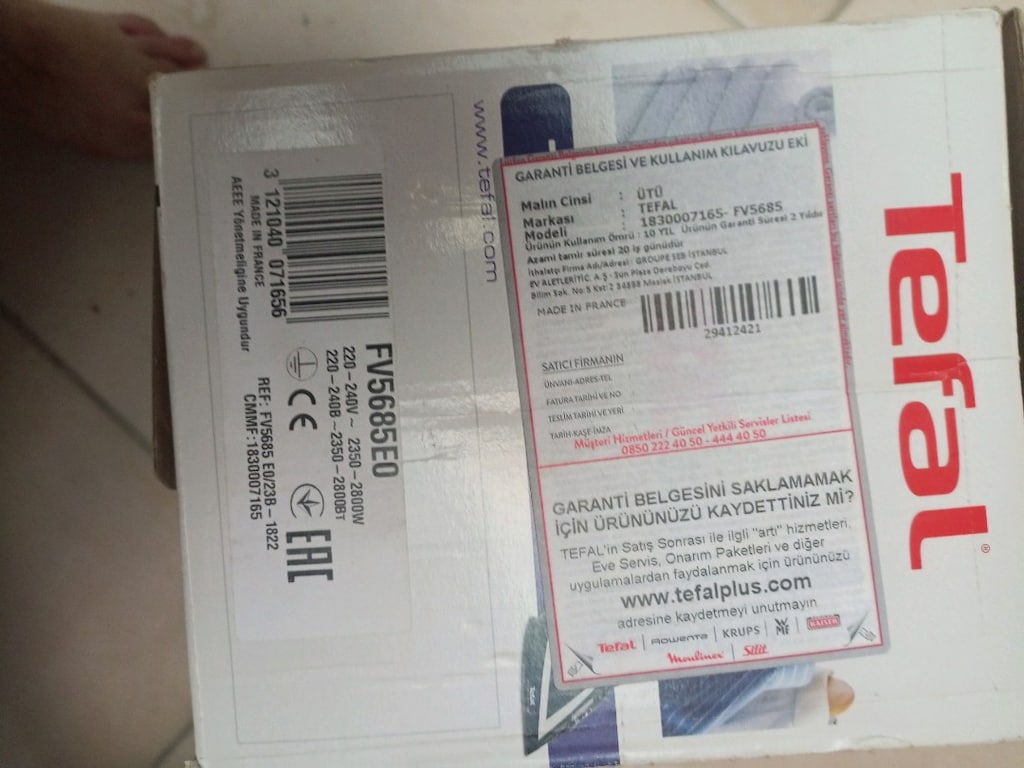 Tefal turbo pro FV5685E0 buharlı ütü - 3