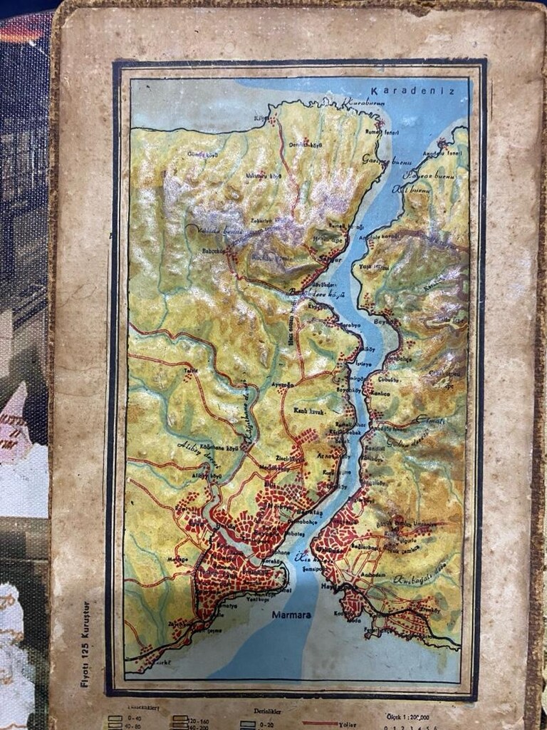 Antika Sadık Yöntem İstanbul Kabartma Harita - 9