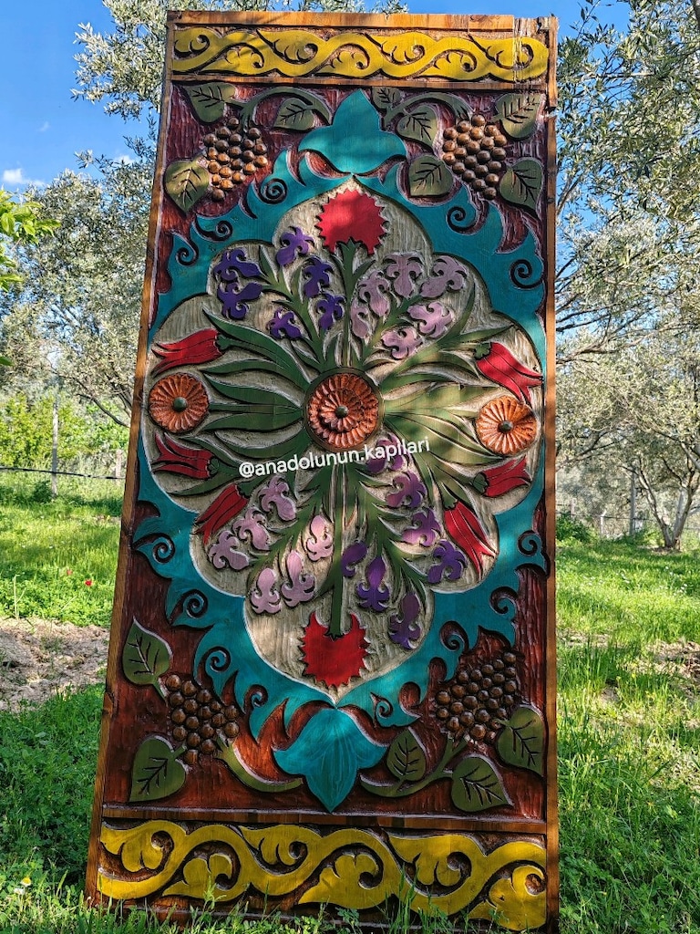 El İşçiliği Oyma Ahşap Kapı - 3