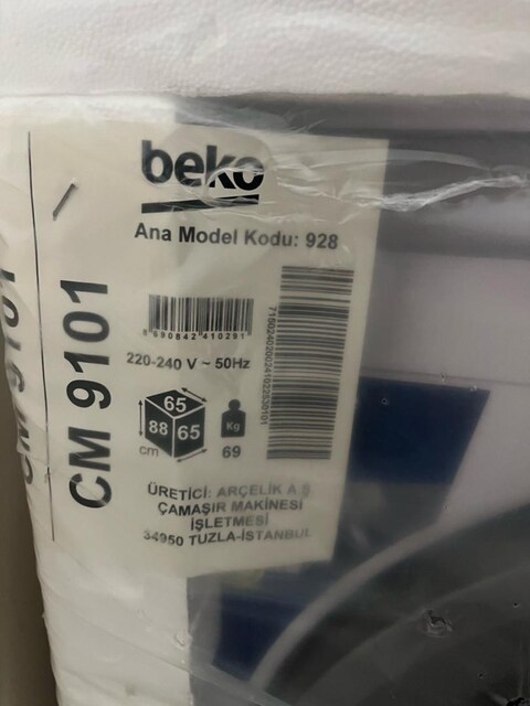 Sıfır Beko CM 9101 Çamaşır Makinesi Hiç Kurulmadı Garantisi Başlamadı
