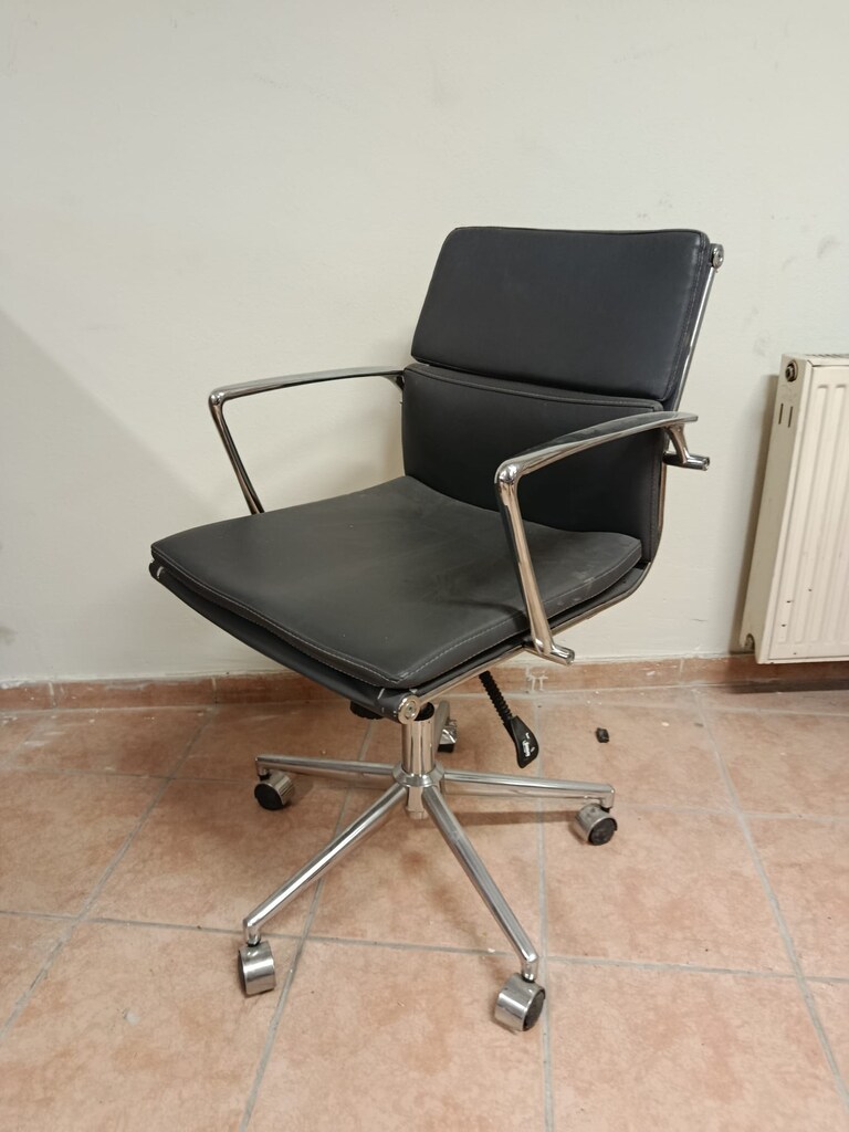 KLAS OFİS ÜSKÜDAR GRİ DERİ ÇALIŞMA KOLTUĞU - 3