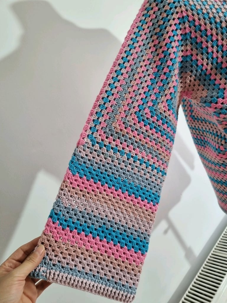 Batik Pamuklu El Örgüsü Hırka - 4