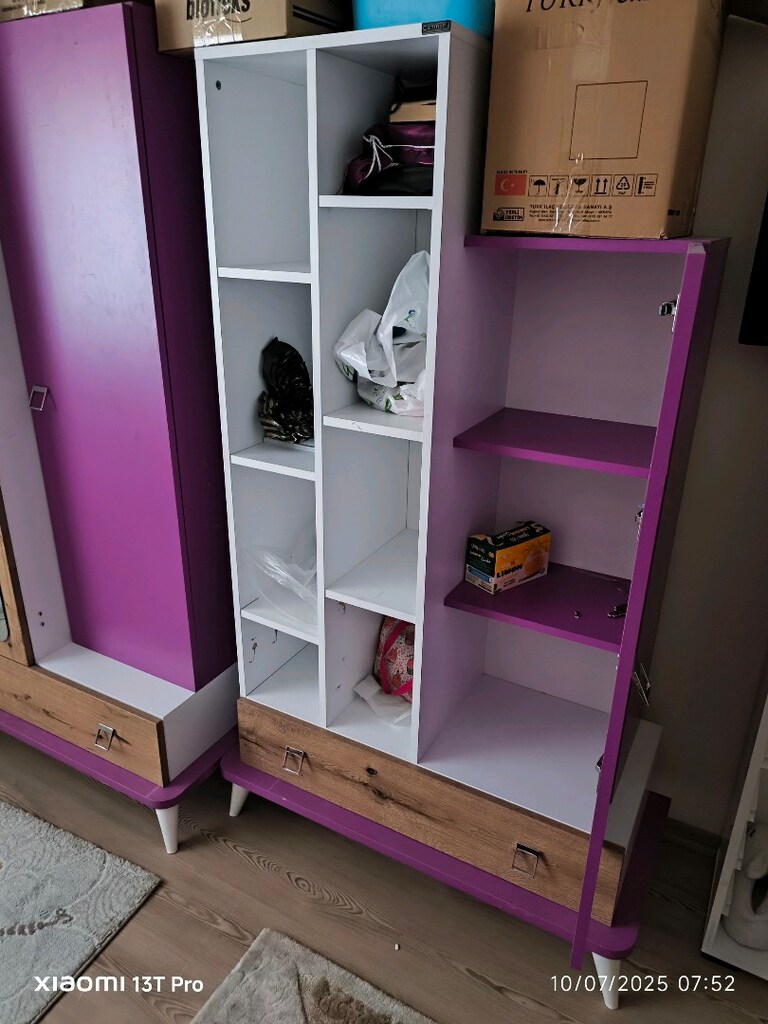 çocuk genç odası yatak başlık gardrop dolap raf çekmece - 2