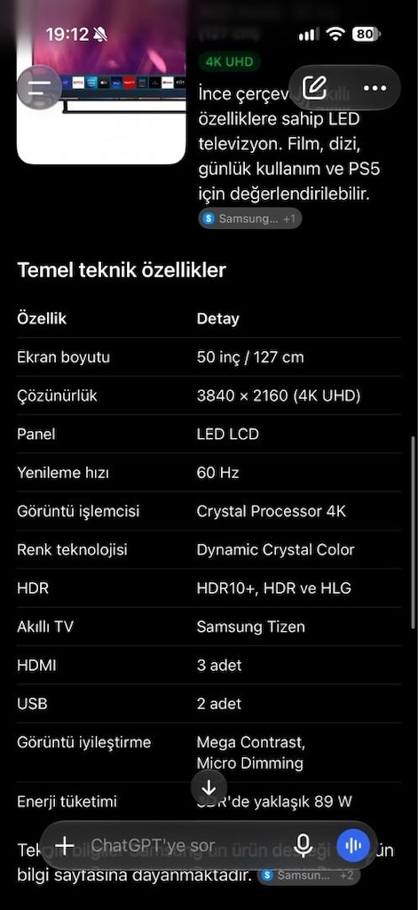 Samsung 50’’ Crystal UHD AU9000 Serisi TV - 4