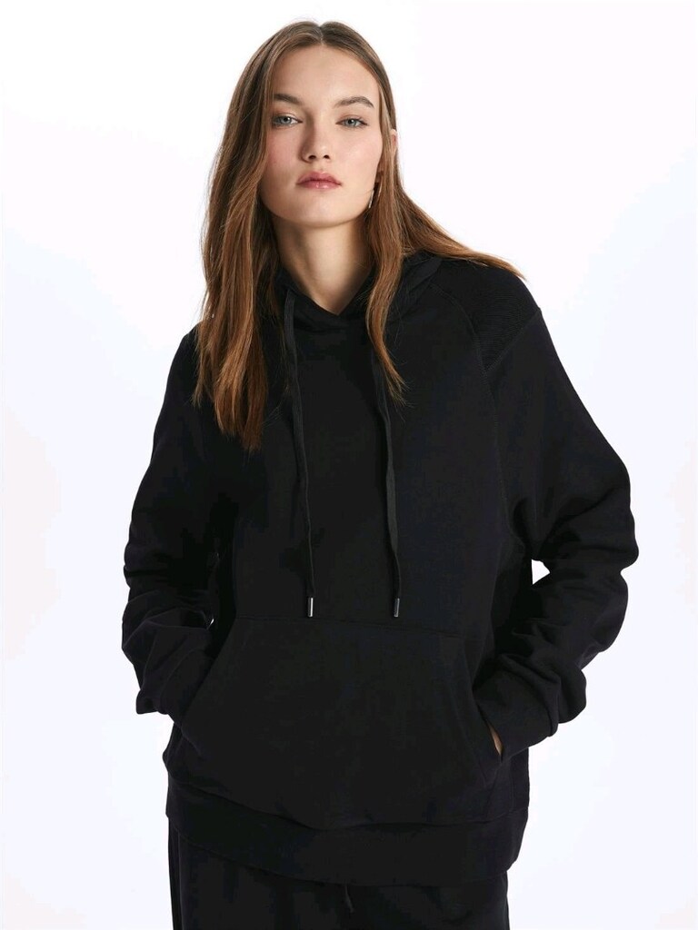 LTB bayan cepli-kapşonlu Uzun sweatshirt