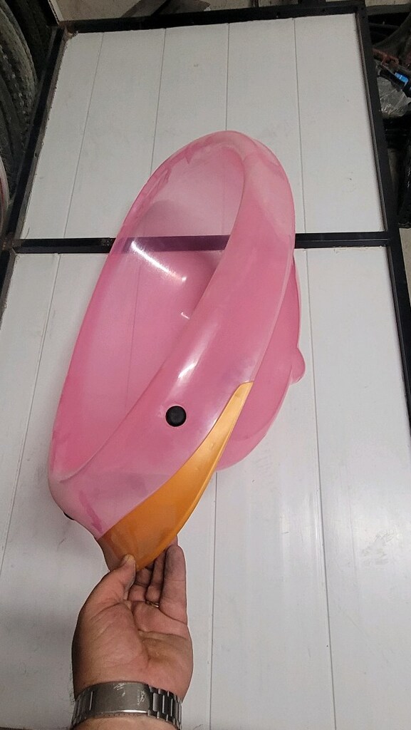 ördek tasarım çocuk küveti şeffaf pembe - 2