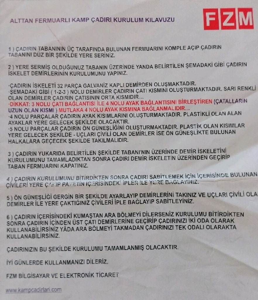 KAMP ÇADIRI HİÇ KULLANILMADI - 2