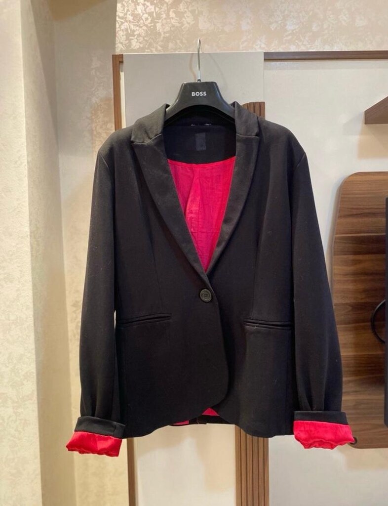 Kadın Siyah Önden Düğmeli Blazer Ceket - 3