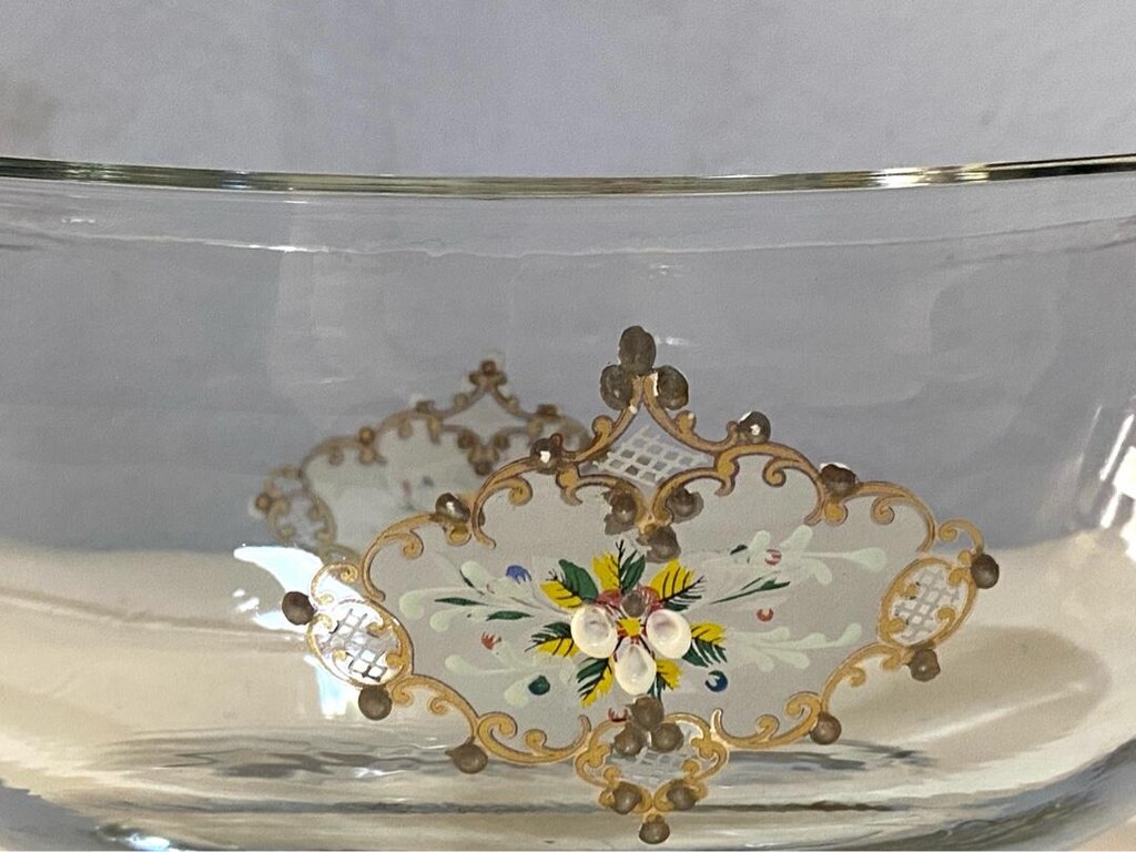 PAŞABAHÇE Butik Vintage El Boyama Cam Jardinyer & Gondol - 14