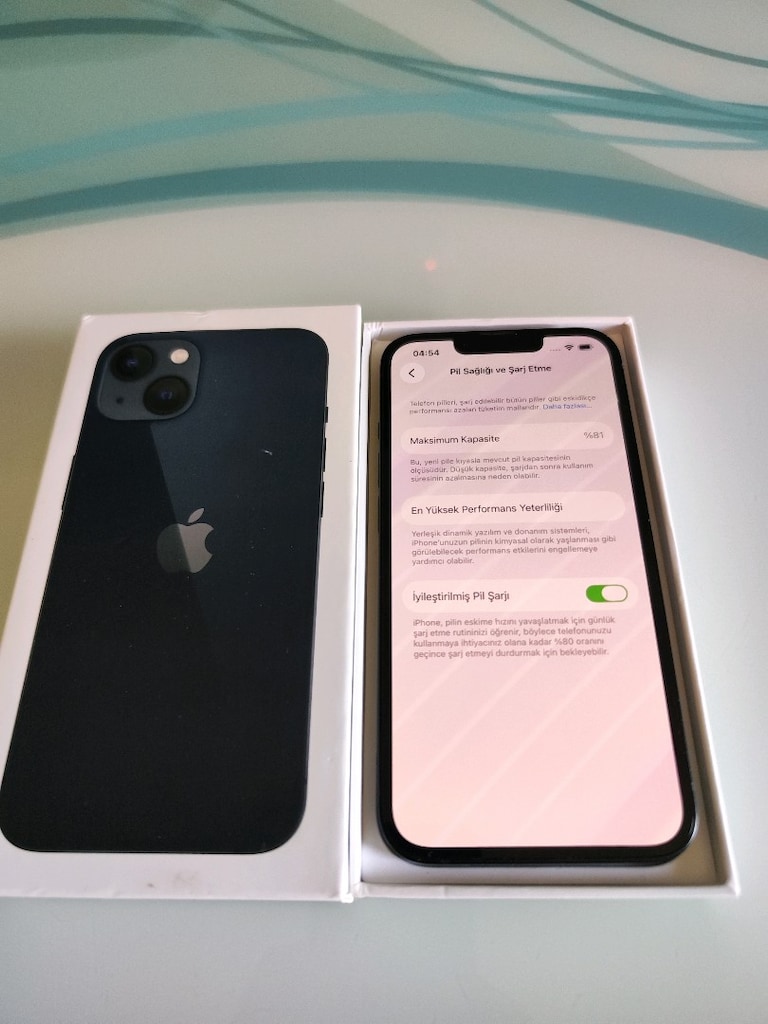 KARTA TAKSİT TR CİHAZİ İPHONE 13 128 GB PİL 81 KUTU VE ŞARJ ALETİ MEVC - 2