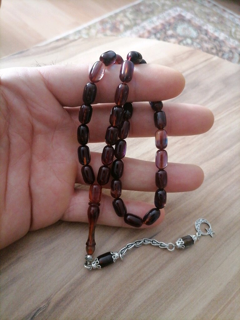 Sıkma Kehribar Tesbih - 3