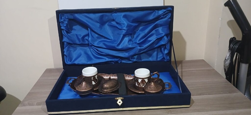 bakır kahve fincan seti - 3