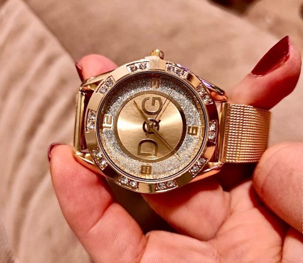 ‼SIFIR/İTHAL/DOLCE&GABBANA,18K Komple Altın Kaplı,Swarovski Taş Detay - 7