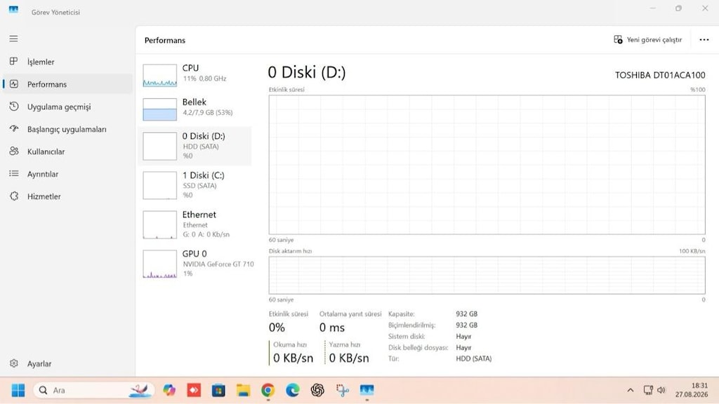 `İ5 10400F 6C/12T | 8GB RAM | 1TB+240GB SSD | TEMİZ OFİS/OYUN PC` - 3