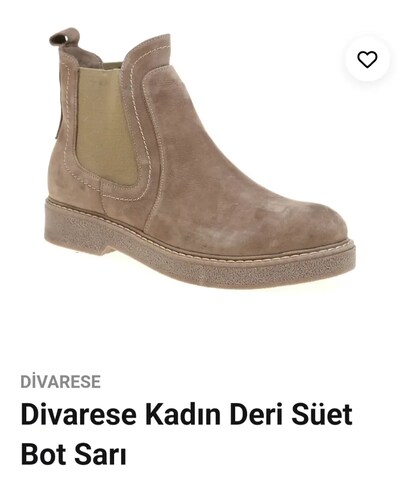 Divarese marka bayan süet deri bot 37 no