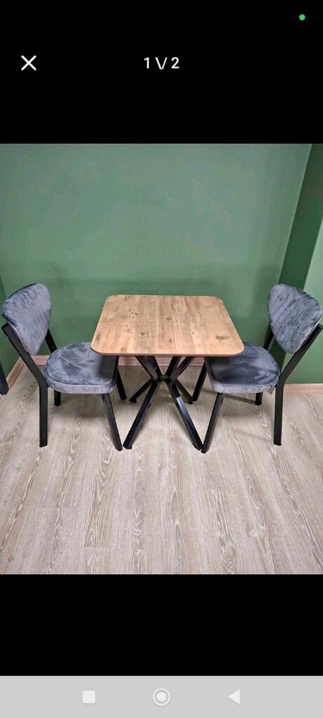 sıfır ürün 70'e 70 cafe masa 2 adet sandalye kapıda ödemeli - 3