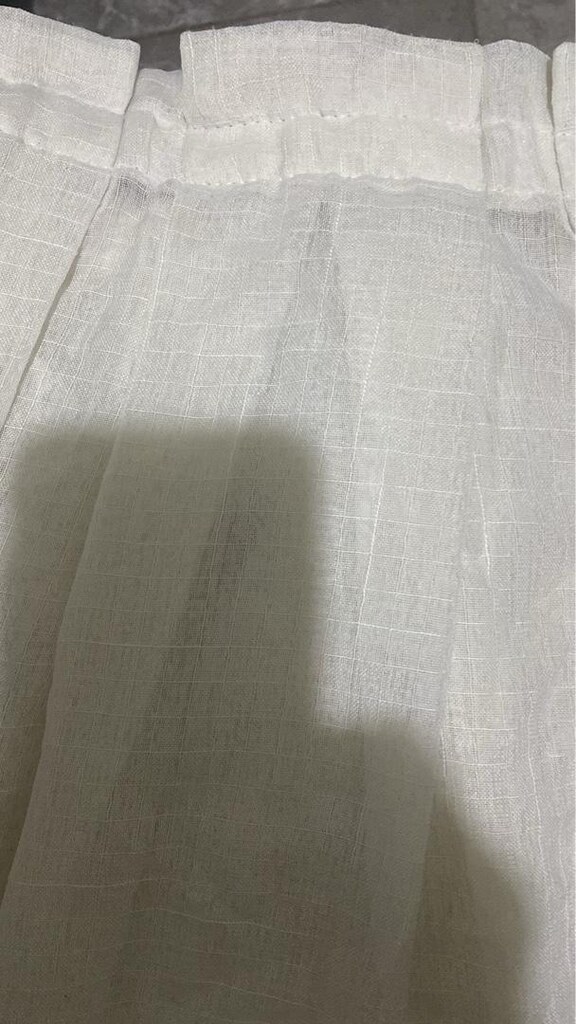 1.50 cm en 2.72 boy aynı ölçülerde 3 parça keten tül perde krem rengi - 3