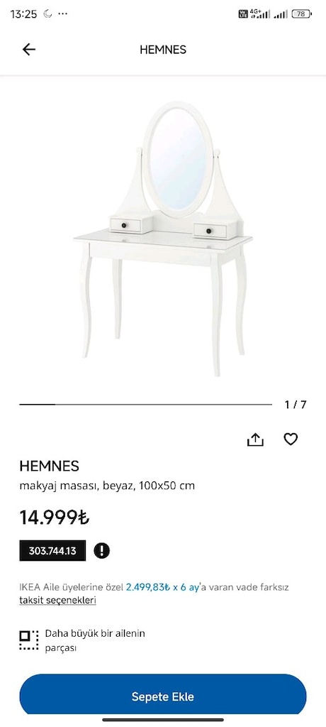 İKEA HEMNES MAKYAJ MASASI - 2