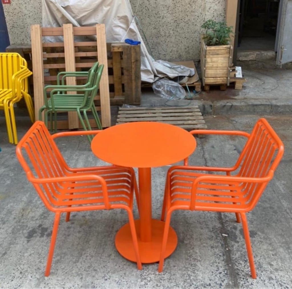 Cafe restoran kapı önü balkon bahçe teras masa sandalye takımı - 7