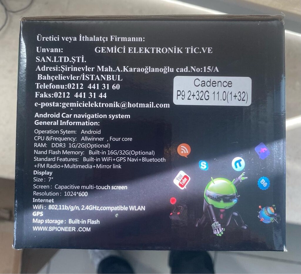 cadence 7 inç multimedya - 2