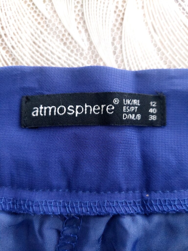 Atmosphere saksmavi astarlı Plise Etek - 14
