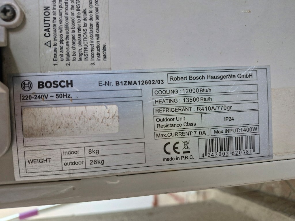 Bosch B1ZMI12602/03 Klima Çıkma Orjinal Yedek Parçalar - 4