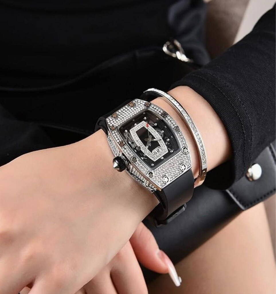 İTHAL/SIFIR/UNİSEX/Richard Mille,Komple Pırlanta Gövde,Titanyum Kasa - 6