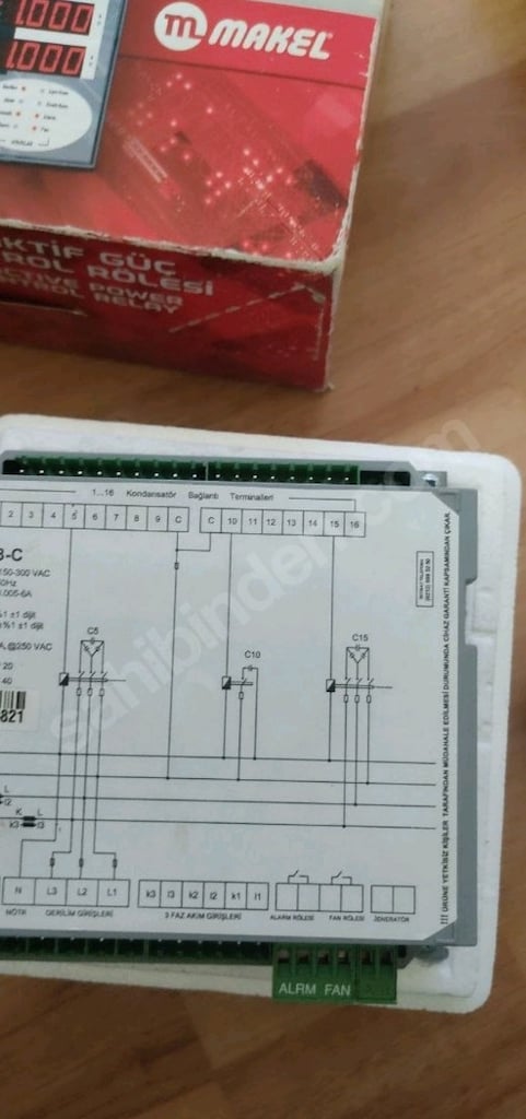 Reaktif Güç Makel RG518-c Reaktif Güç Kontrol Rölesi sıfır kullanılmad - 3