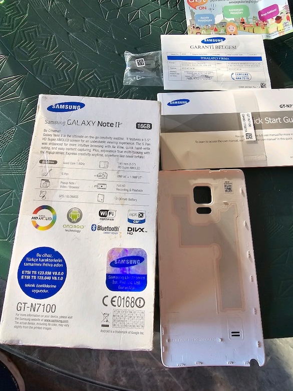Samsung note 2 arka kapak ve kutusu - 5