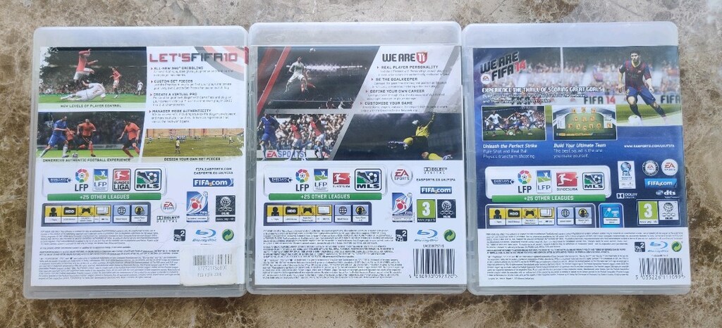 Playstation 3 için FIFA serisinin 10, 11 ve 14 numaralı oyunları. - 2