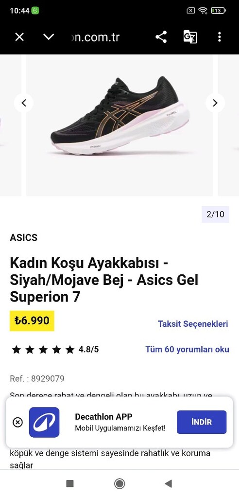 ASICS Kadın Koşu Ayakkabı
