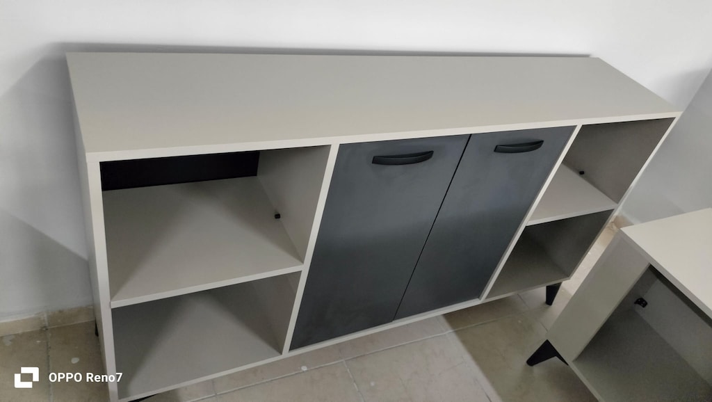 DEKOR BÜRO MOBİLYALARI 160X75 AYTAŞI ANTRASİT MAKAM TAKIMI SIFIR - 3