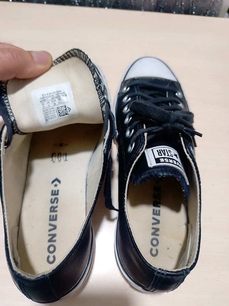 Converse Deri Siyah Sneaker...39 numara — görsel 9/10