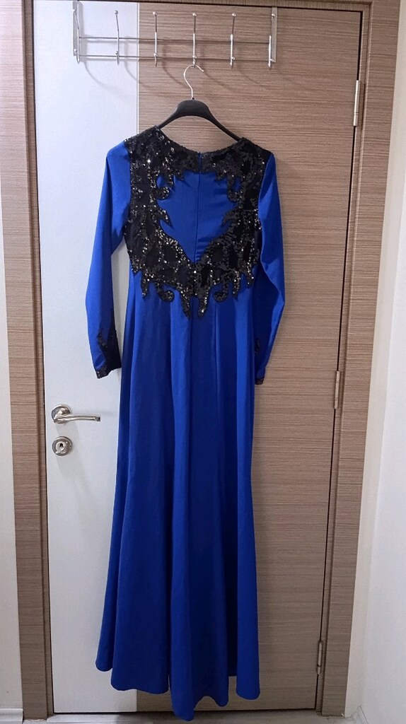 mavi abiye elbise - 2