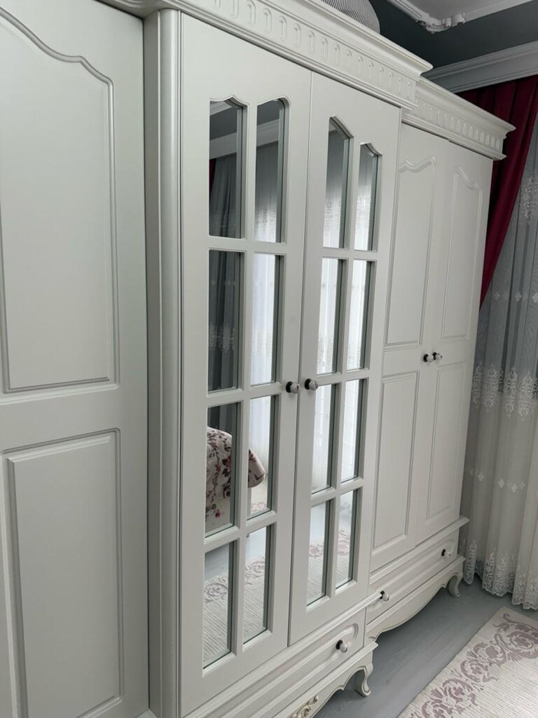 COUNTRY LAKE MDF AĞAÇ 6 KAPAKLI BEYAZ GARDROP TEMİZ - 6